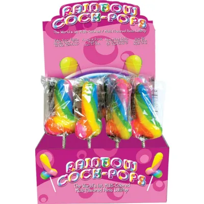 Display Rainbow Cock Pop 12 Pieces