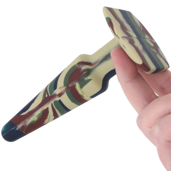A-Play Groovy Silicone 5" Anal Plug By Doc Johnson - Camouflage