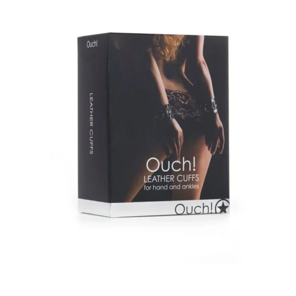 Ouch! Leather Cuffs - Black