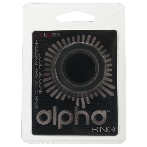 Alpha Liquid Silicone Prolong Prismatic Cock Ring By CalExotics - Gray