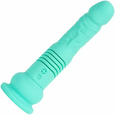 The Velvet Thruster Mini Teddy TX Ultra Powerful Thrusting Silicone Dildo Mint
