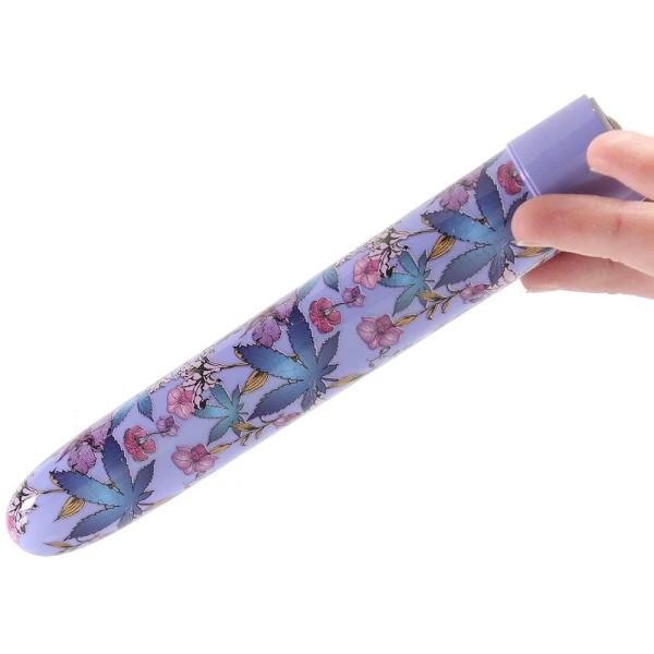 Limited Addiction Floradelic Rechargeable Waterproof Slimline Vibrator By Blush - Purple