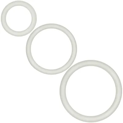 Performance VS4 Pure Premium Silicone Cock Rings By Blush Novelties Glow In The Dark White