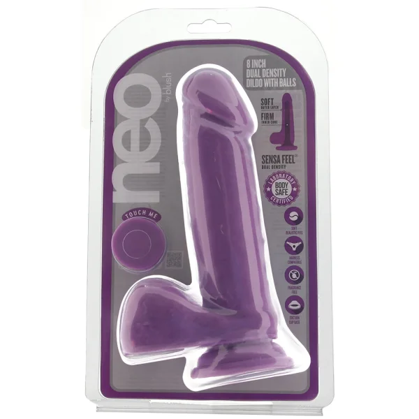 Neo 8 Inch Dual Density Ballsy Dildo