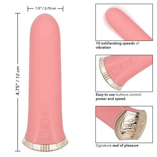 Uncorked Rosé Waterproof Rechargeable Silicone Vibrator By CalExotics