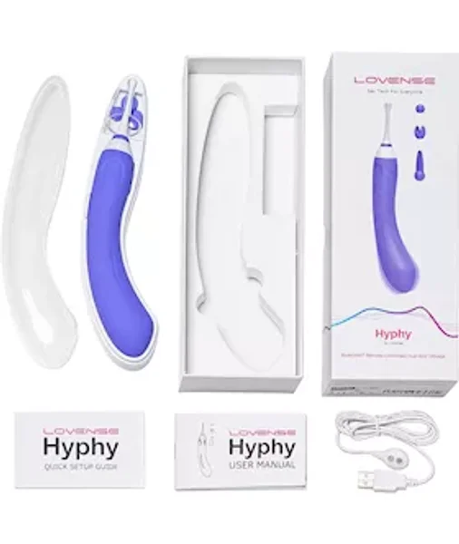 Lovense Hyphy Double-sided Vibrator - Purple - 8.3 Inch — image 5 of 6