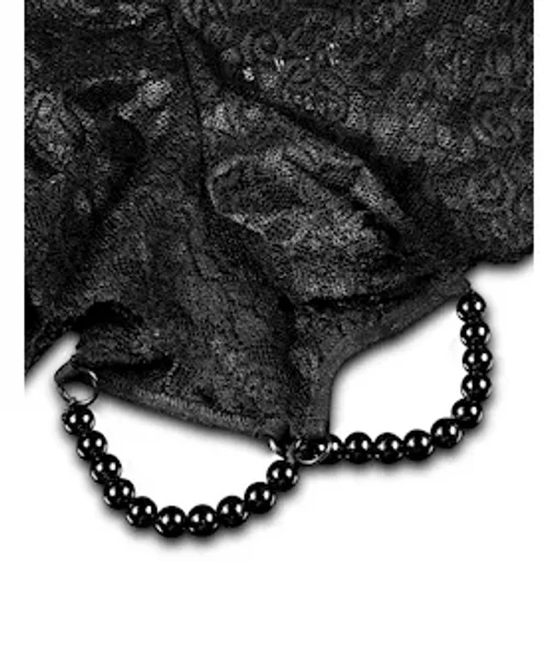 Hookup Panties Pleasure Pearl Boy Shorts - O/s - Black - O/s — image 6 of 7