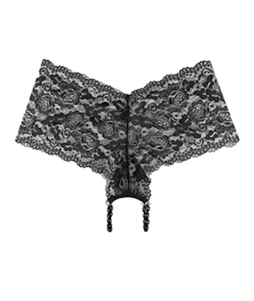 Hookup Panties Pleasure Pearl Boy Shorts - O/s - Black - O/s — image 4 of 7