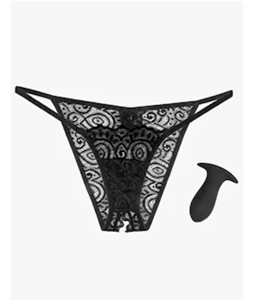 Hookup Panties Remote Lace Peek A Boo - O/s - Black - O/s — image 9 of 14
