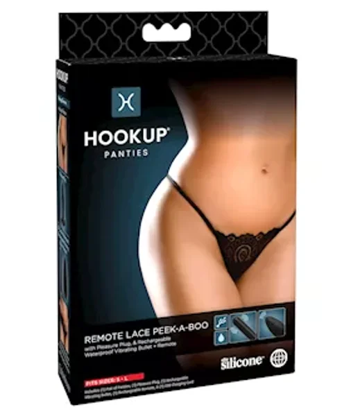Hookup Panties Remote Lace Peek A Boo - O/s - Black - O/s — image 8 of 14
