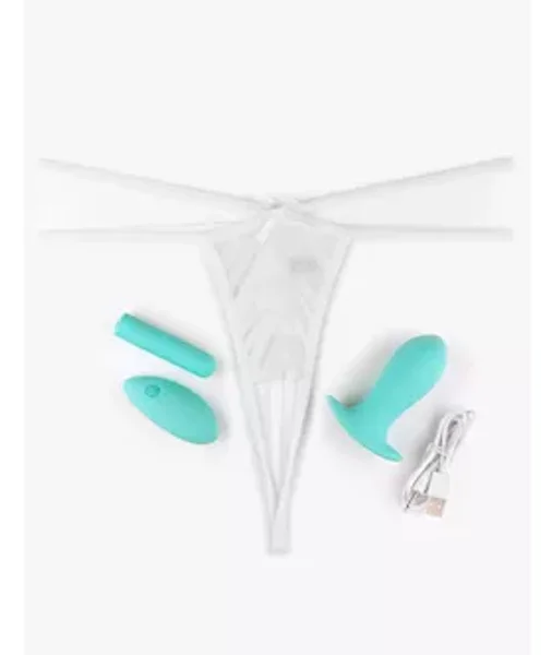 Hookup Panties Remote Bow-tie G String - O/s - White - O/s — image 3 of 9