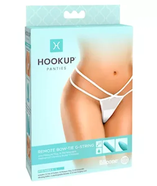 Hookup Panties Remote Bow-tie G String - O/s - White - O/s — image 2 of 9