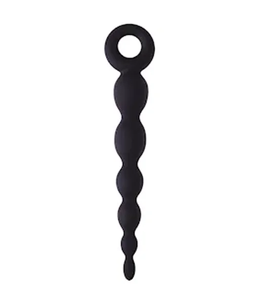 Share Satisfaction Curved Anal Beads - Black - 7.9 Inch — image 4 of 6