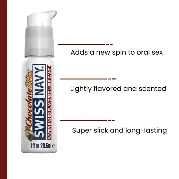 Swiss Navy Chocolate Bliss Water-Based Flavored Lube | 1oz