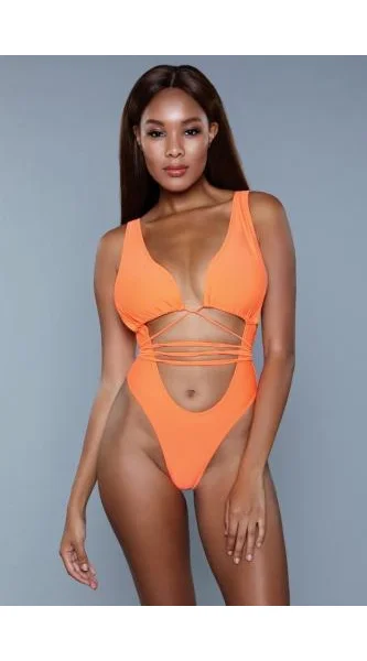 Makayla Monokini - Orange - Large