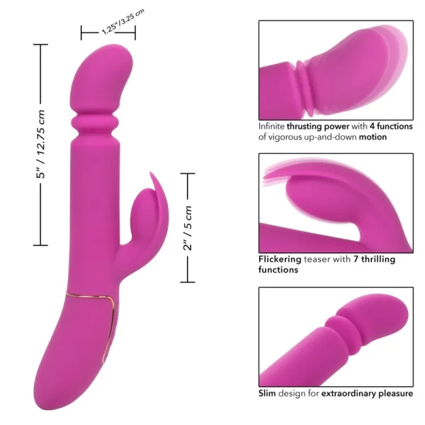 Shameless Slim Player Powerful Silicone Waterproof Rechargeable Rabbit Thruster By CalExotics — image 12 of 14