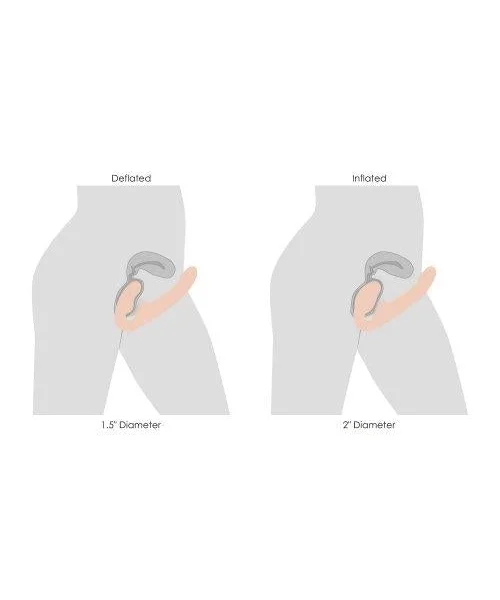 10X Evoke Ergo Fit Inflatable & Vibrating Strapless Strap-On Beige — image 4 of 8