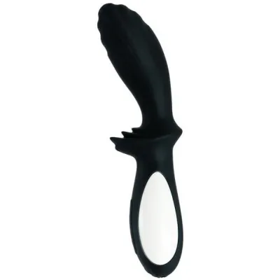 The Silicone Warming Prostate Massager Black Vibrator
