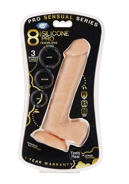 Cloud 9 Pro Sensual Premium Silicone 8 Inch Suction Cup Dildo - Vanilla