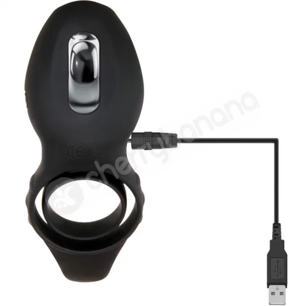 Zero Tolerance Mr Flicker Black Vibrating Dual Cockring With Flickering Tongue