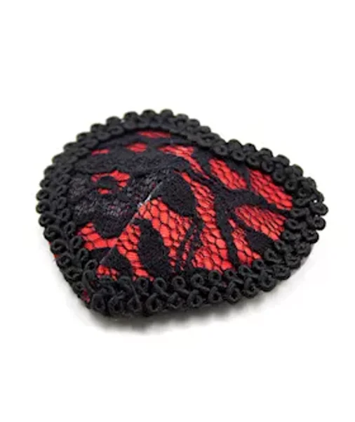 Scandalous Heart Nipple Tassel - Black/red — image 5 of 6