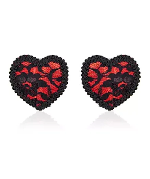 Scandalous Heart Nipple Tassel - Black/red — image 4 of 6