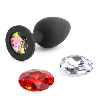 Glams Xchange Small Round Interchangeable Gem Butt Plug