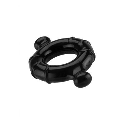 Gummy Ring Large Black Vibrating Penis Ring