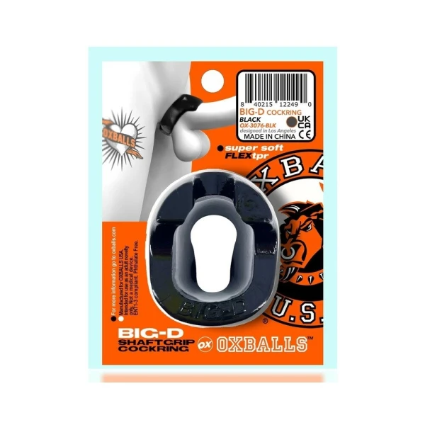 Cock Rings:  Oxballs Big-d Shaft Grip Cockring Black
