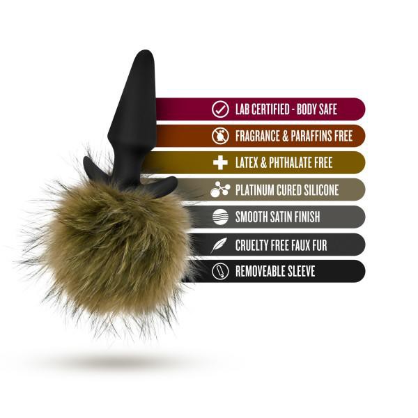 Blush Pom Plug Bunny Tail Silicone Butt Plug