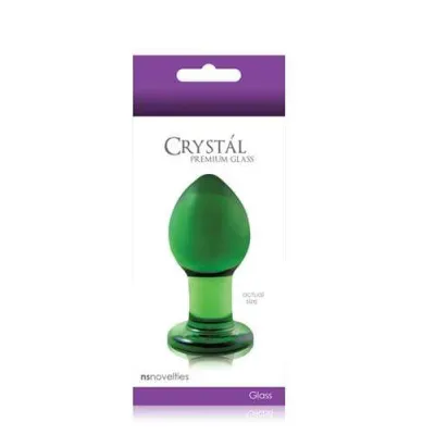 Crystal Premium Glass Plug Medium Clear Green