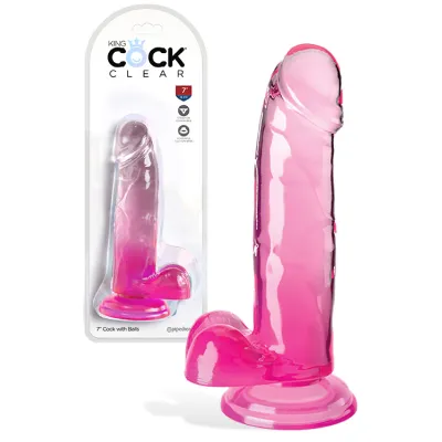 Pipedream King Cock Realistic 7 Dildo with Balls Suction Cup Base