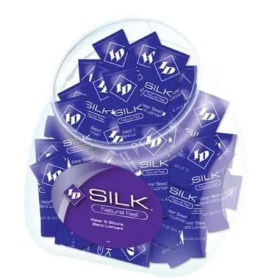 ID Silk Silicone and Water Blend Lubricant 12ml Tubes 72 Pieces Fidh Bowl