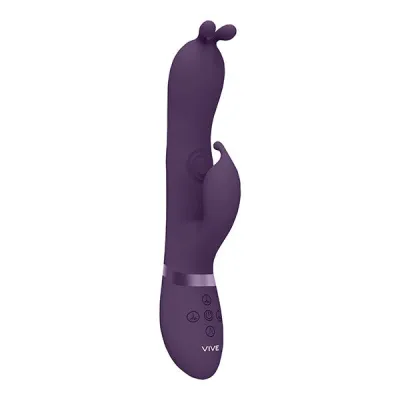 Vive Gada Triple Action Vibrating Bunny Ear G Spot Pulse Wave Rabbit Vibrator