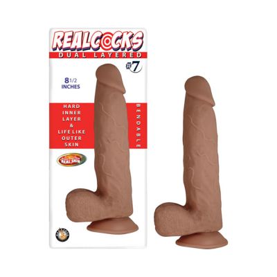 Real Cocks Dual Layered 7 8 5 inches Dildo