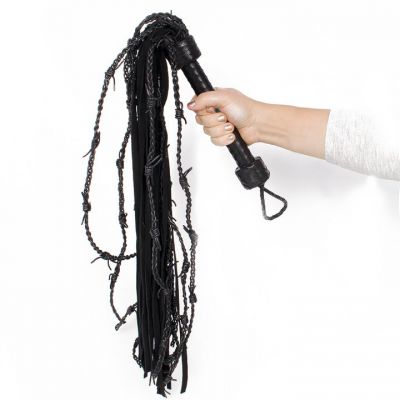 Bondara Dead Horse Leather Barbed Tail Flogger 30 Inch