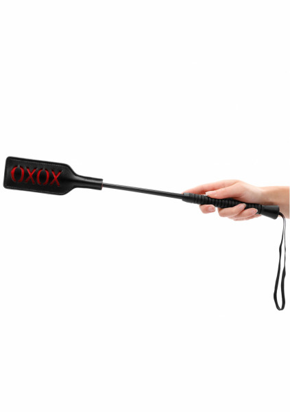 Ouch! Crop - XOXO - Large - Black Bondage Whip