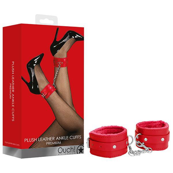 Ouch! Plush Leather Ankle Cuffs