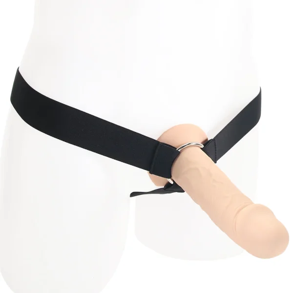 Performance Maxx Life-Like Silicone 7" Hollow Penis Extension With Harness By CalExotics - Vanilla