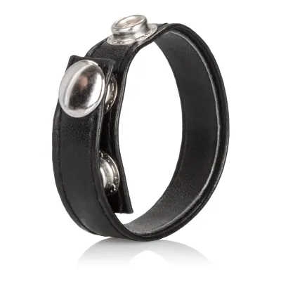 Leather Black 3 Snap Ring