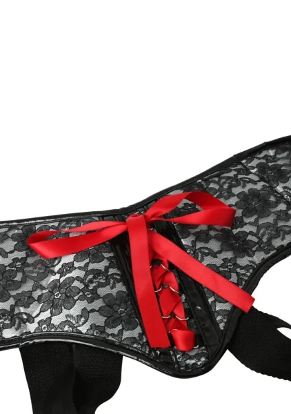 Sportsheets Plus Size Grey and Black Lace Harness