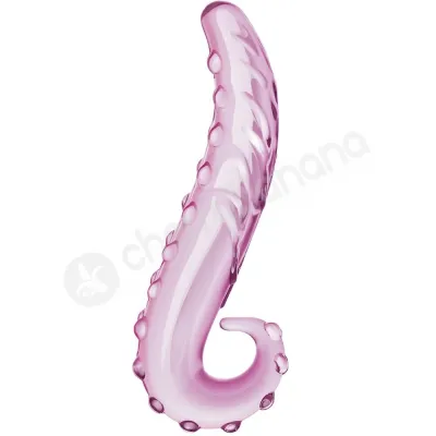 Glas Lick It 6 Pink Glass Curved Dildo With Pleasure Nubs