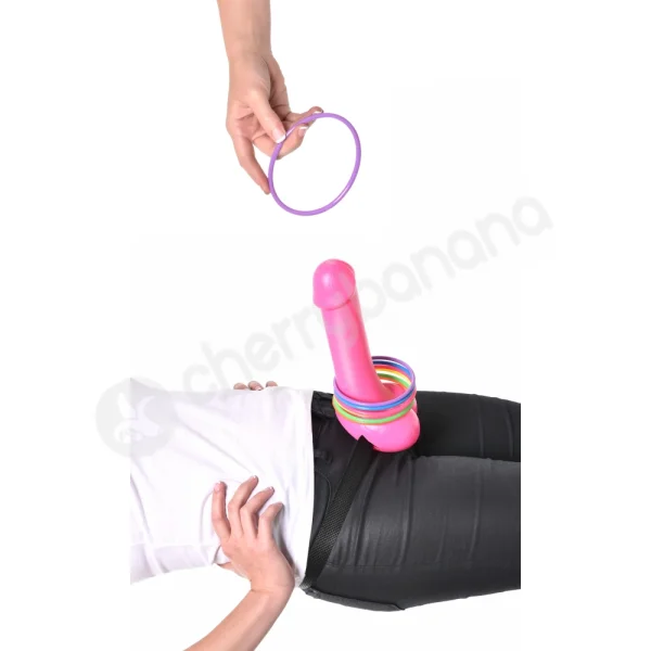 Bachelorette Party Favors Pink Strap-on Pecker Ring Toss
