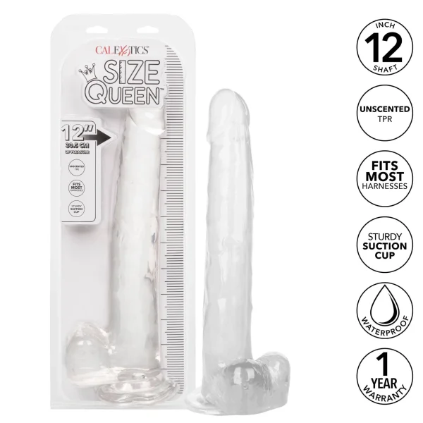Size Queen 12 inch-30.5 Cm - Clear