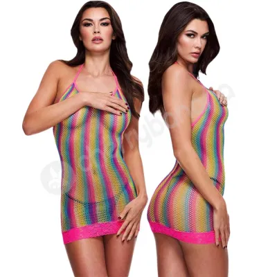 Lapdance Rainbow Lace Mini Dress Fits Approx 6 18 AU