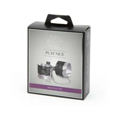 Fifty Shades Of Grey Play Nice Satin Lace Wrist Cuffs