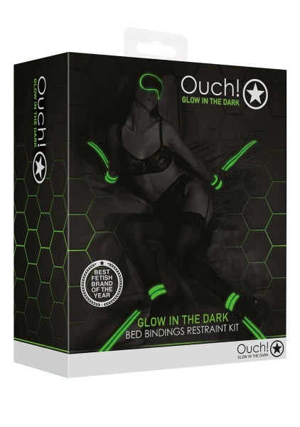 Ouch! Glow In the Dark Bed Bindings Restraint Kit