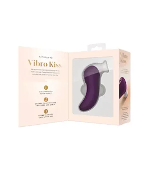 Bodywand Vibro Kiss Suction Vibrator - Purple - 5.3 Inch
