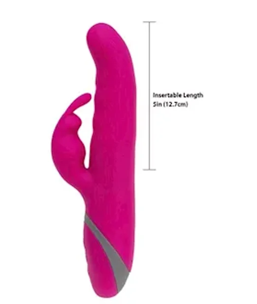 The Cha-cha Rabbit Vibrator - Pink - 9.2 Inch — image 14 of 16