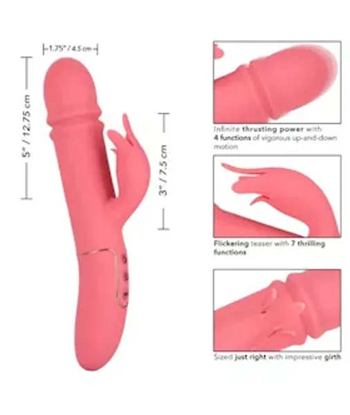 Shameless Tease Rabbit Vibrator - Pink - 10 Inch — image 10 of 16